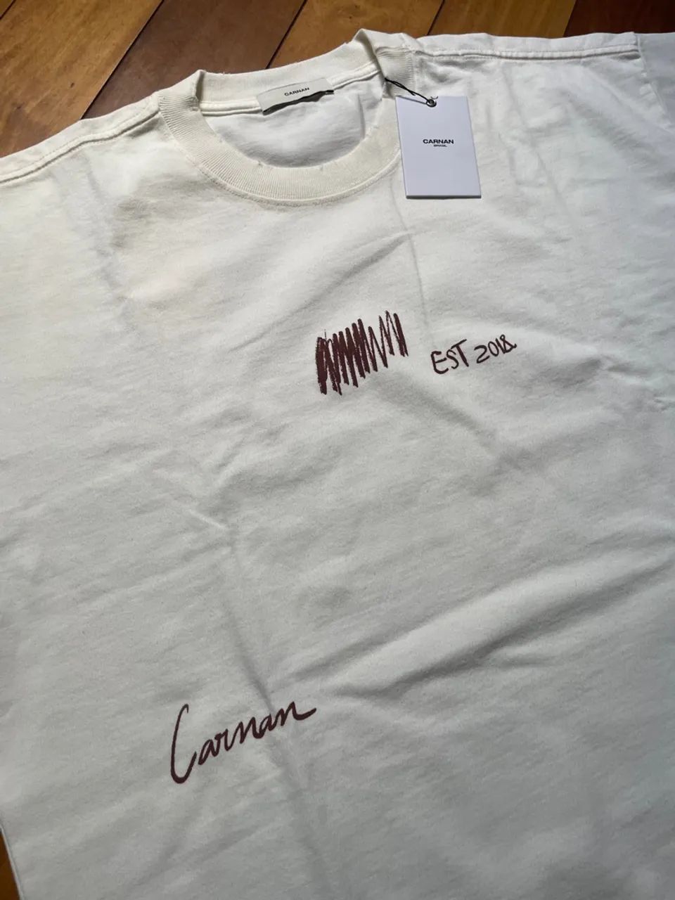 Camiseta Carnan Barcode Boxy Off White  - Foto 2