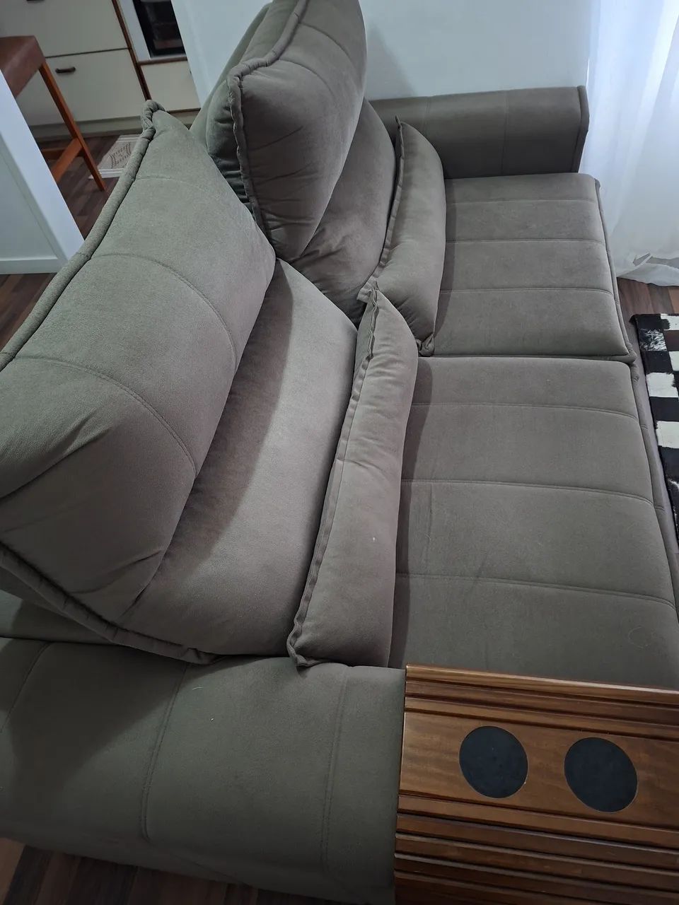 Sof á retrátil 2,10 m Suede  - Foto 2