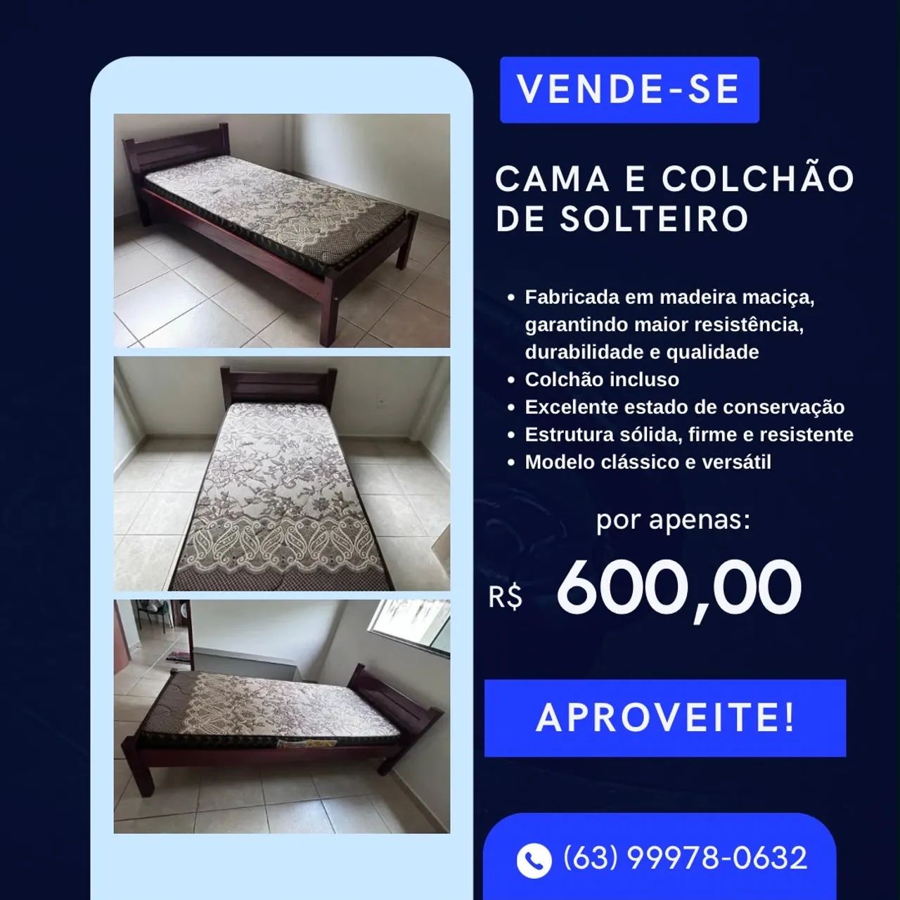 vende-se cama de solteiro 