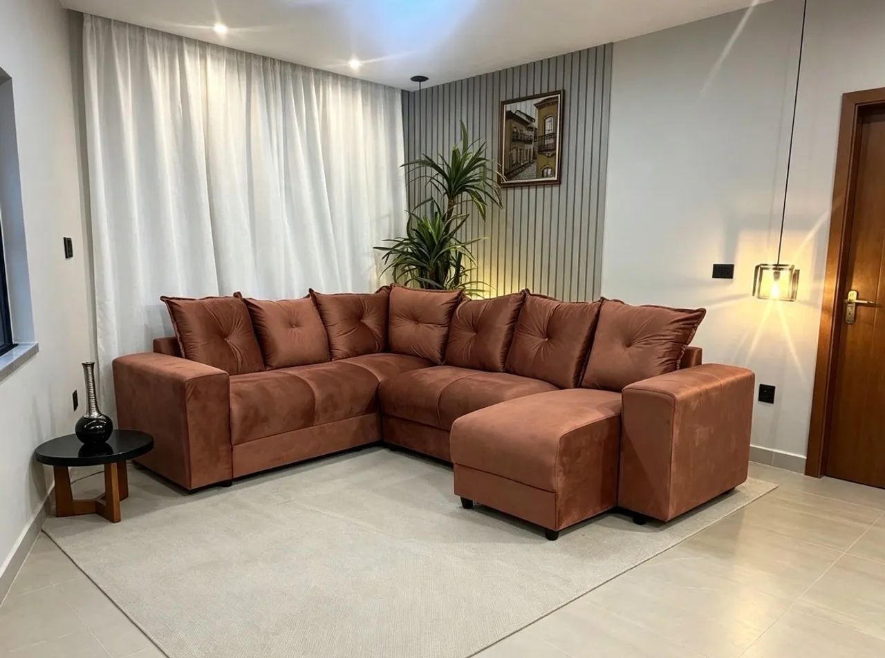 SOFÁ DE CANTO COM CHAISE 