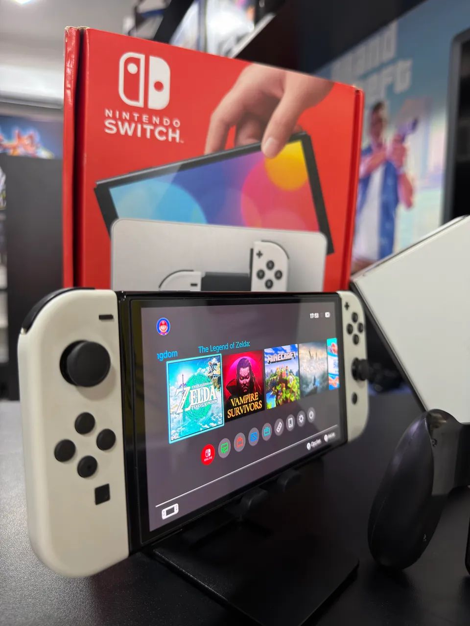 Nintendo Switch Oled Desbloqueado Na Caixa Completo  - Foto 2