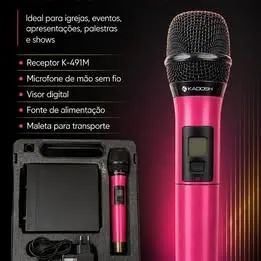 microfone  sem fio  kadosh k-491m