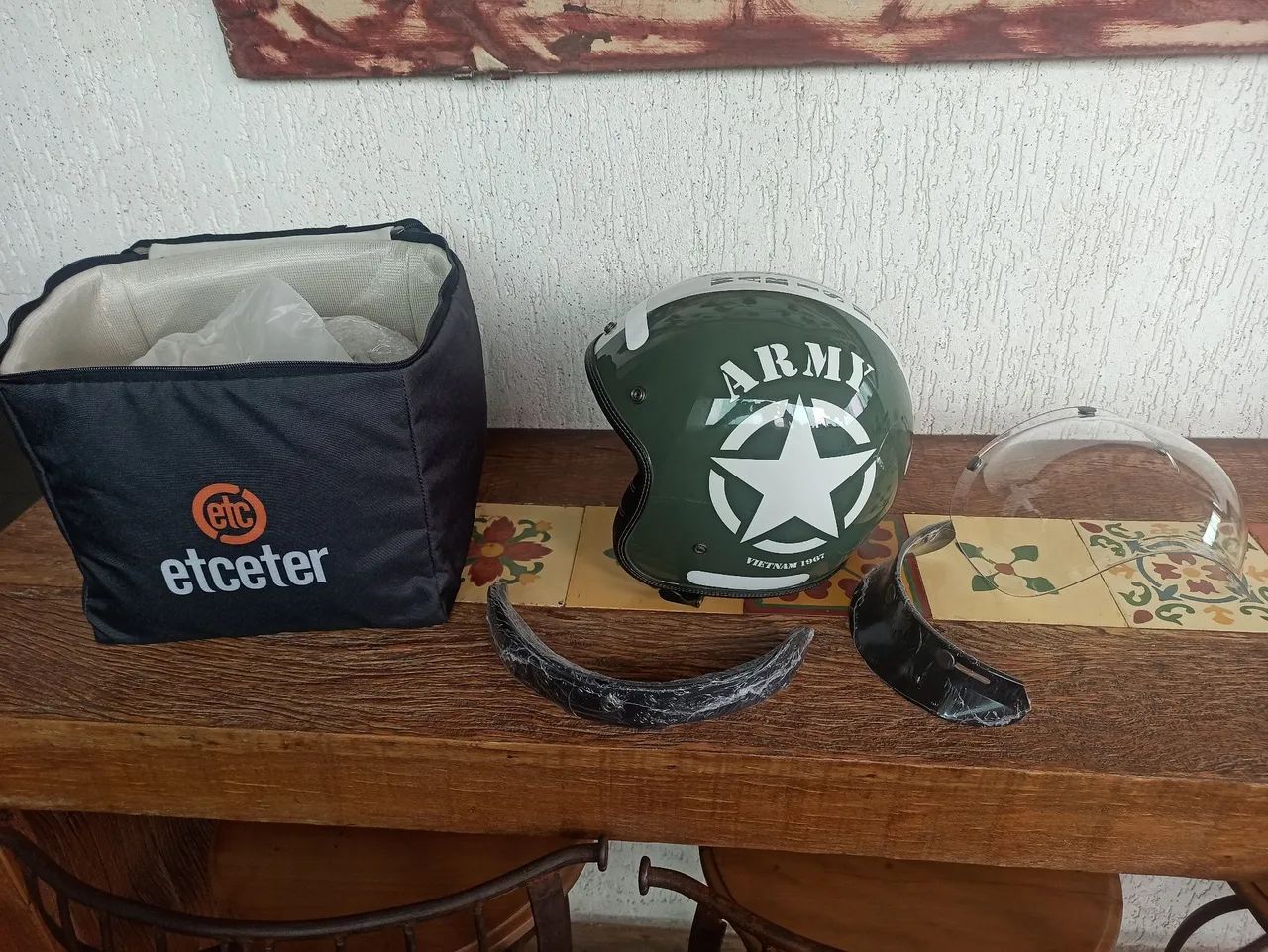 Capacete ETCETER Custom Army