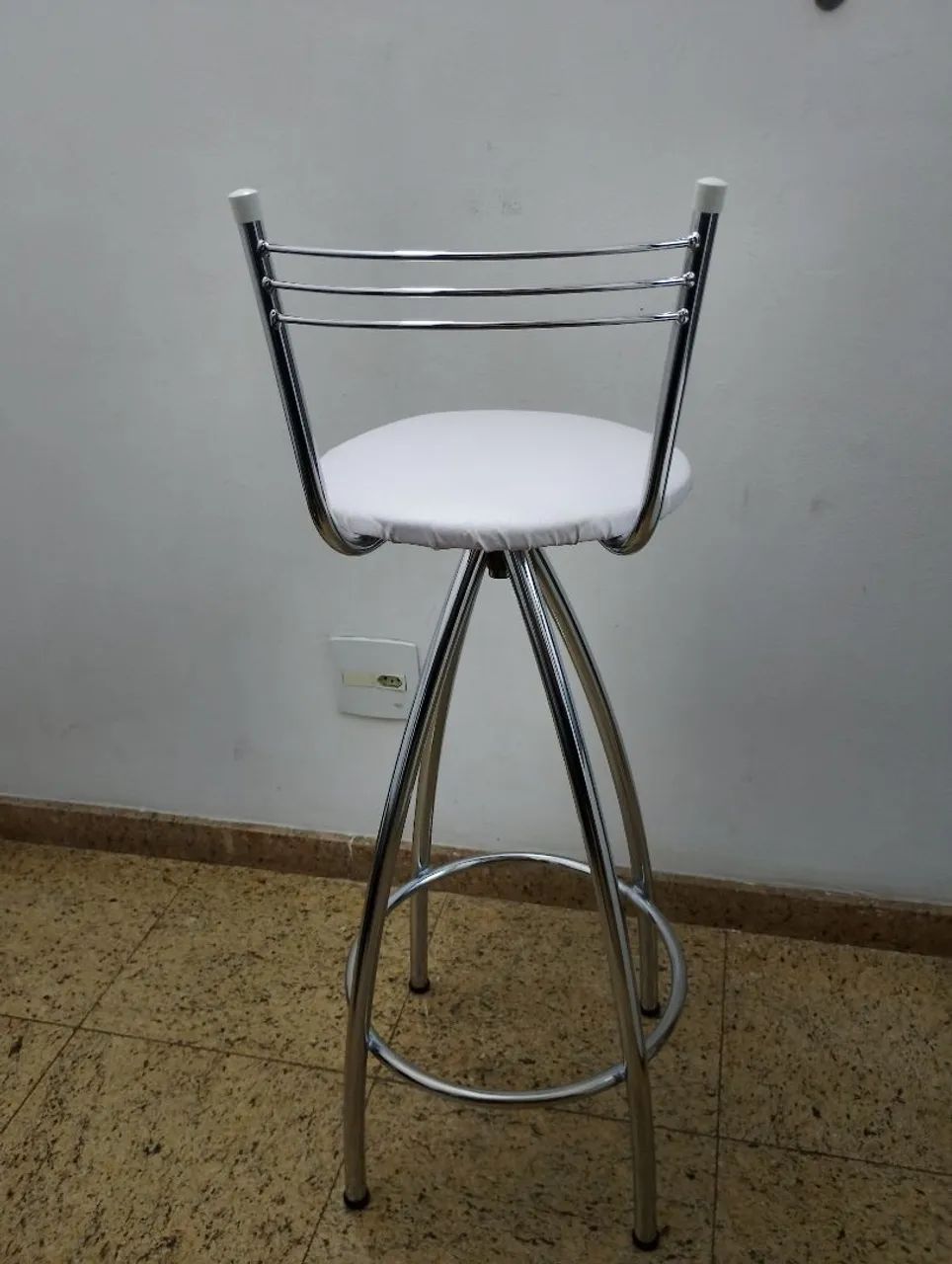 Banqueta alta giratória cromada - Foto 4