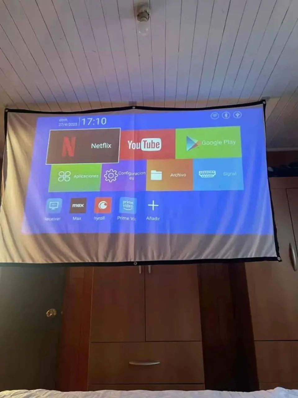 Tela portátil dobrável projetor, tela de projeção macia 100" polegadas 