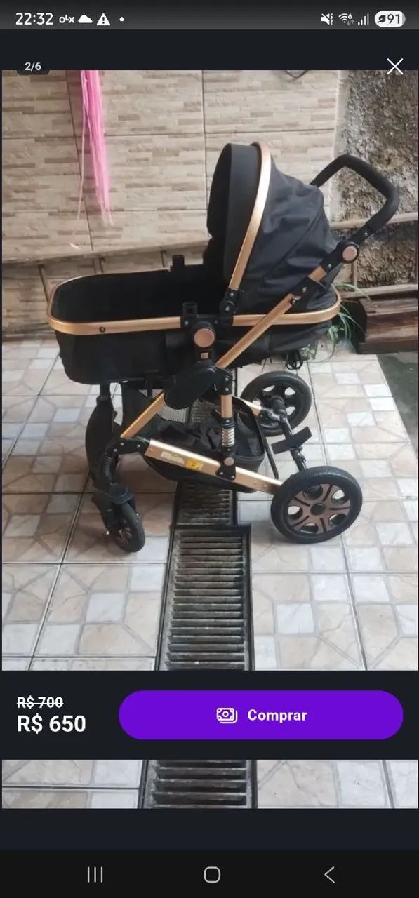 Carrinho de bebê+ bebê conforto 