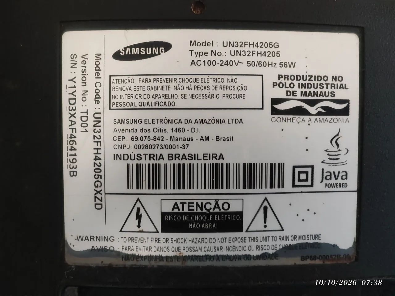 Vendo TV UN32FH4205G com defeito na placa - Foto 2
