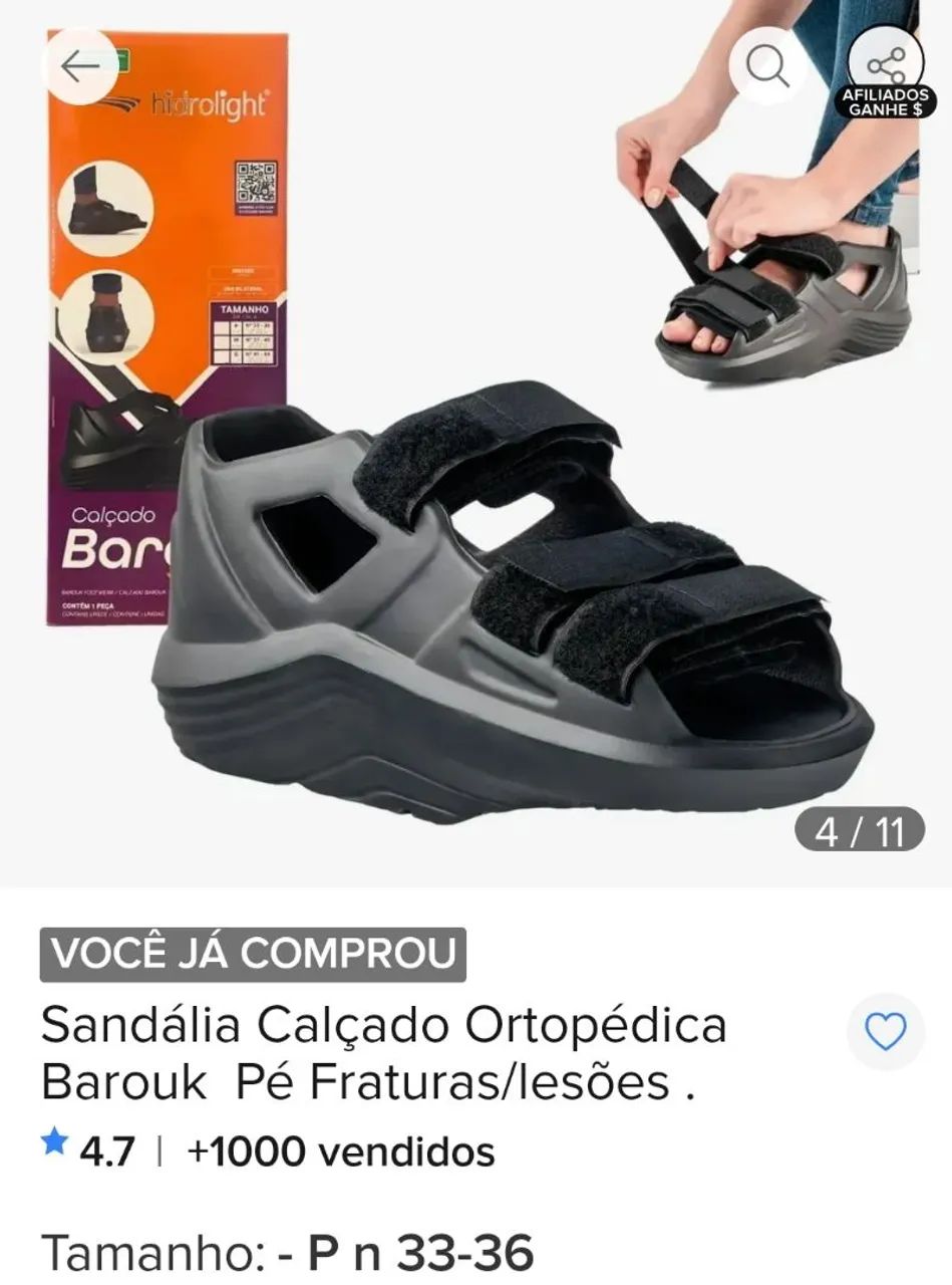 Sandália ortopédica Barouk