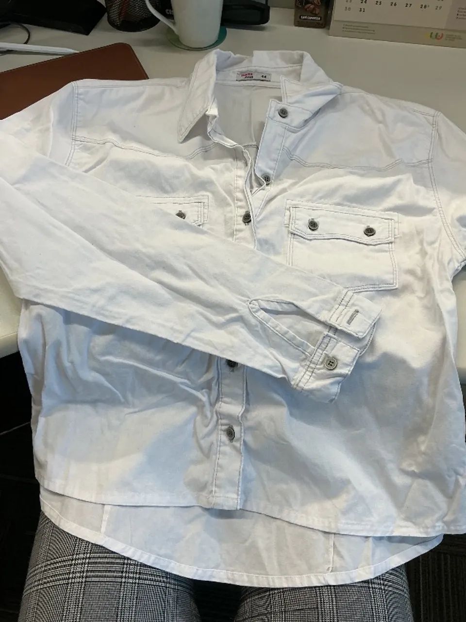 Camisa Sarja Off white - Foto 3