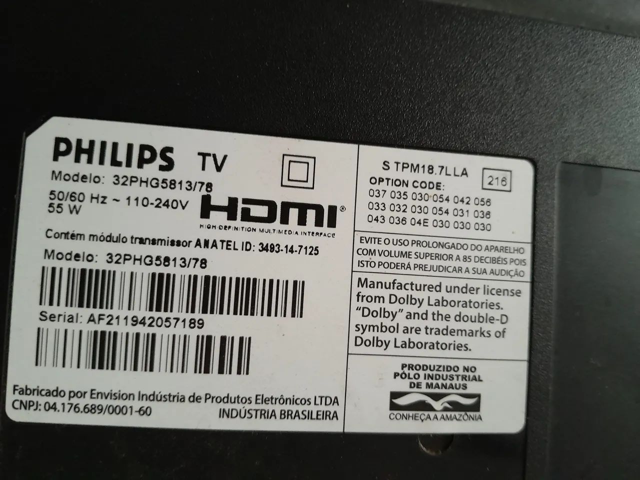 Vendo TV philips 32 polegadas com defeito so sai a voz. - Foto 4
