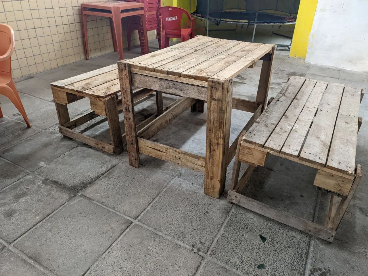 Conjunto de mesa Pallet - Foto 4