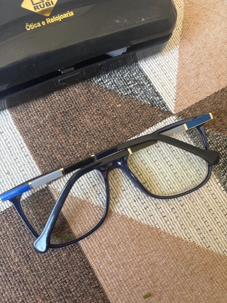 Armação Oculos Azul Marinho - Foto 2
