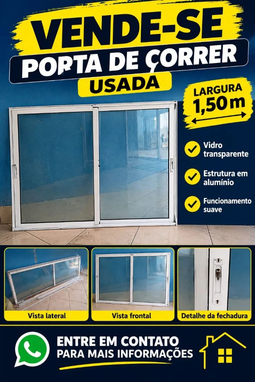 Porta de correr blindex 
