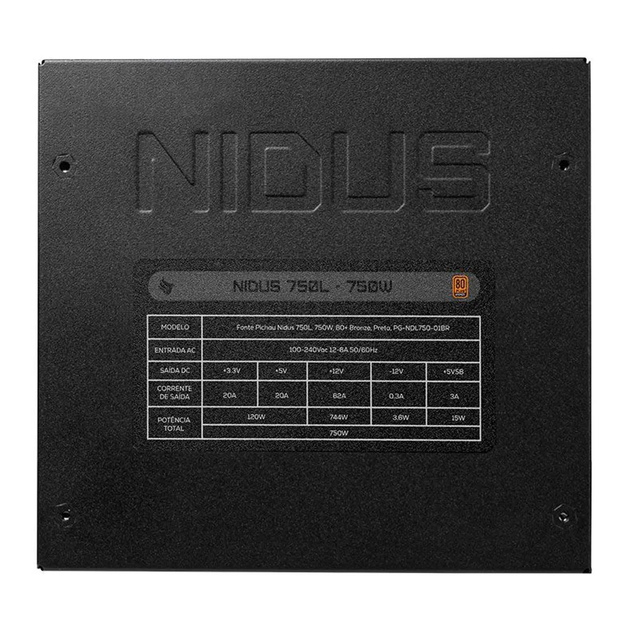Fonte pichau nidus 750w - Foto 4