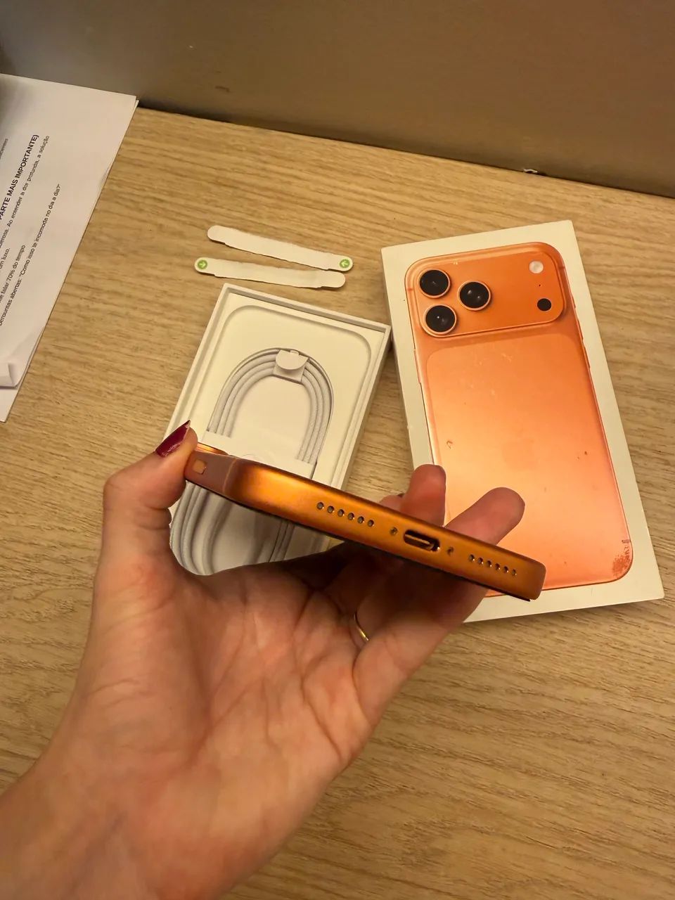iPhone 17 Pro Max laranja 256 GB americano - Foto 5