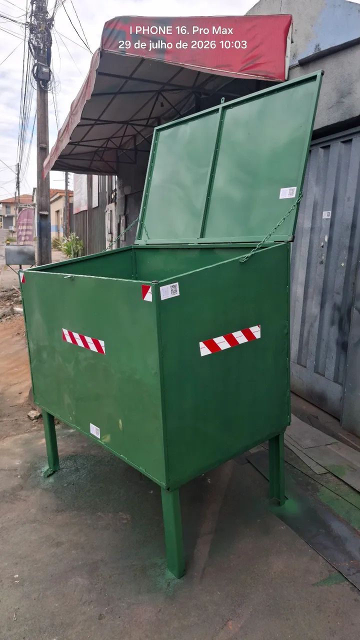 Lixeira 1000lts . Toda na chapa 18. - Foto 5