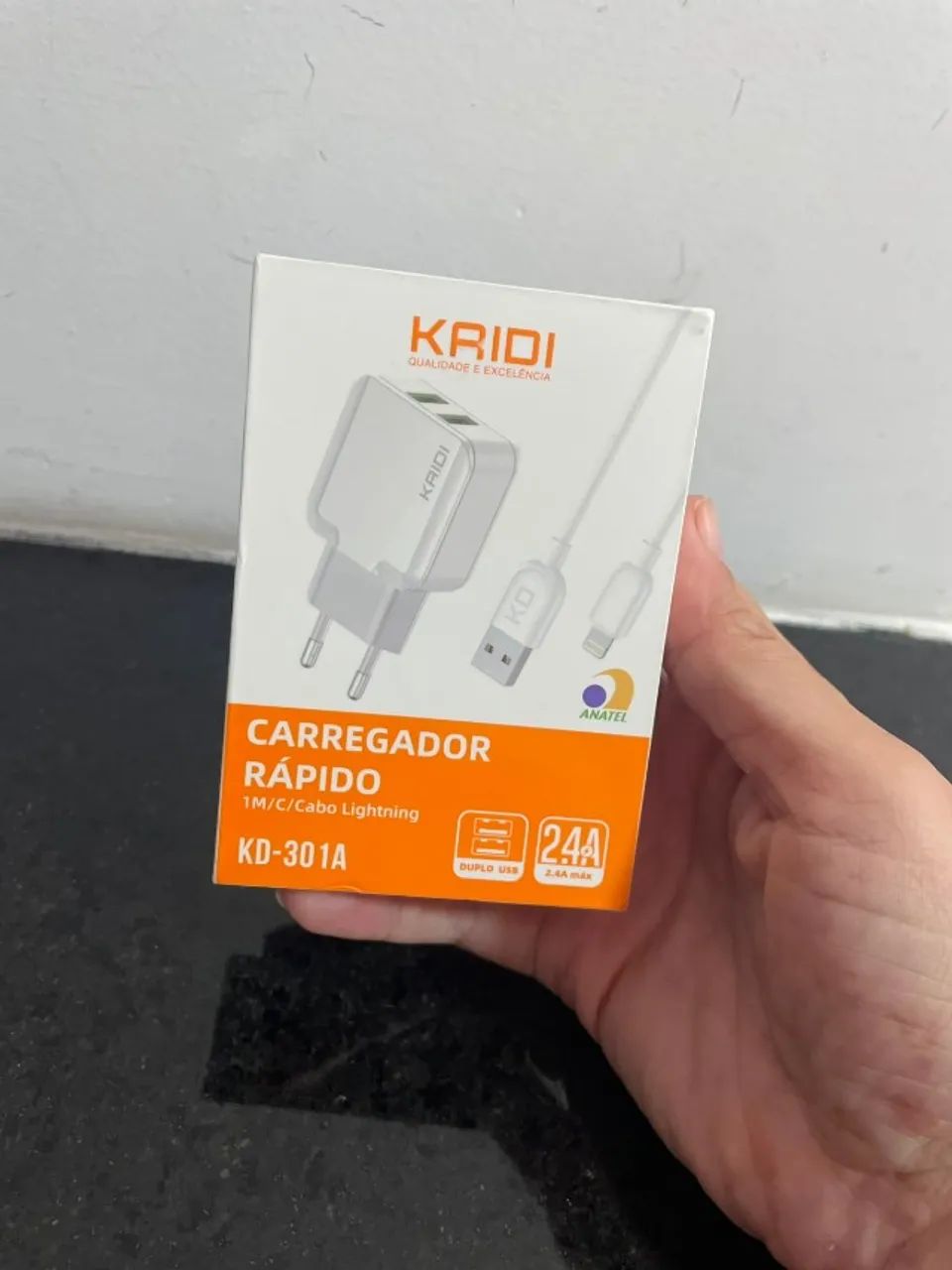 Carregador Rápido iPhone Kaidi KD-301A Duplo USB com Cabo - Foto 5