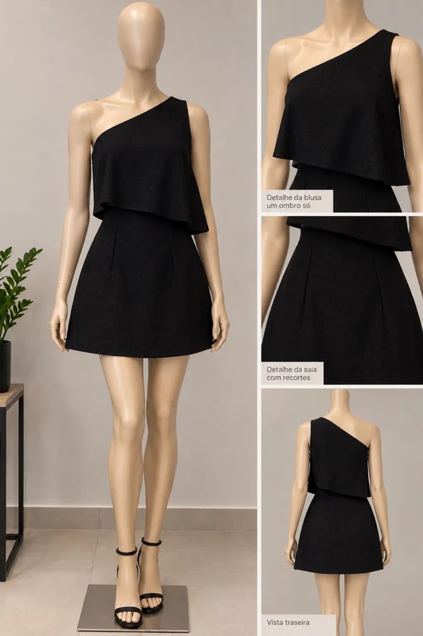 2 looks, vestido e conjunto pretos - Foto 3
