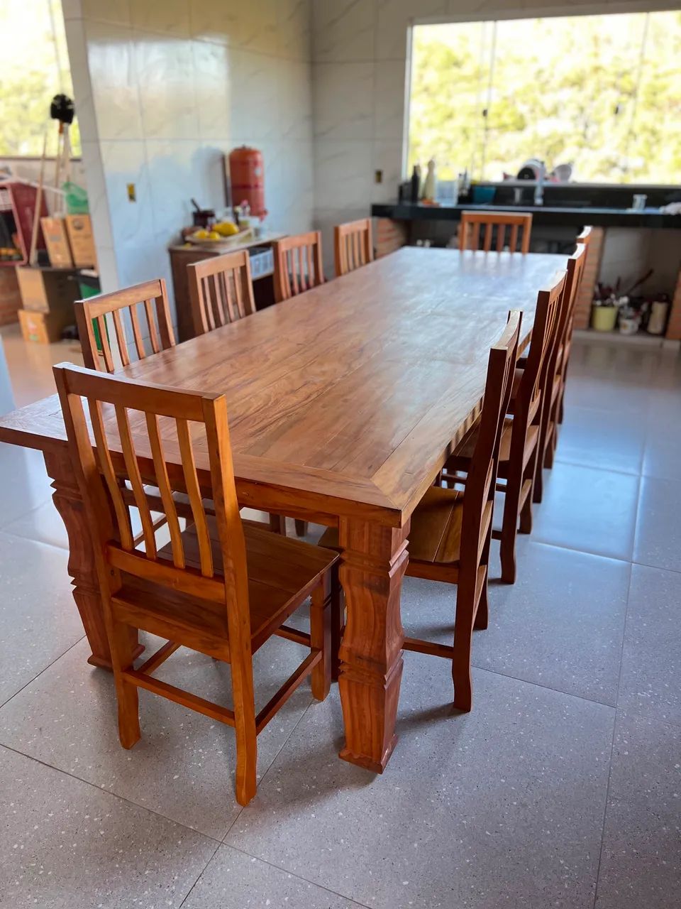 Jogo de mesa com 10 cadeiras  - Foto 5