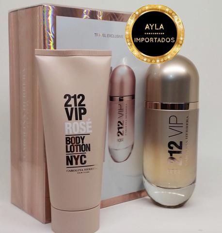 5 x R$: 83,80 Perfume Carolina Herrera Kit 212 VIP Rose