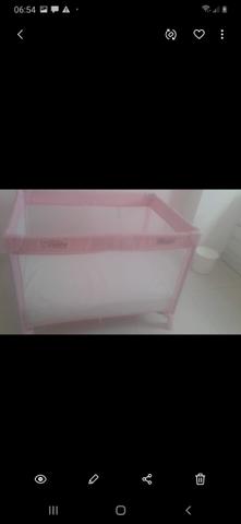 Berço cercado burigotto rosa