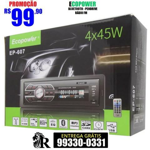 Som Rádio Bluetooth e pendrive para carro (entrega grátis)