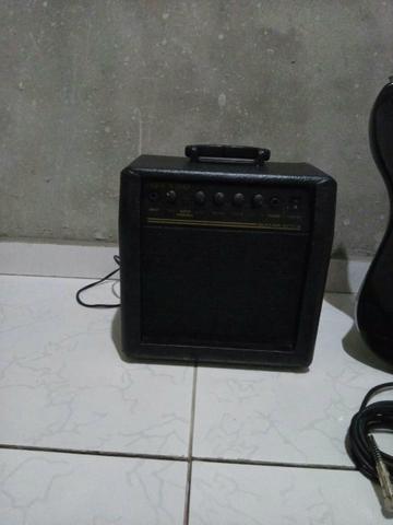 Vendo ou Troco Guitarra Austin e Caixa Amplificada Sheldon - Foto 2
