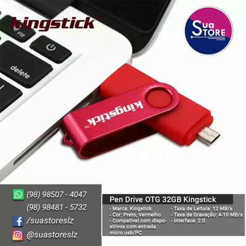 Pen Drive 32GB OTG Kingstick (Celular e PC) - Foto 2