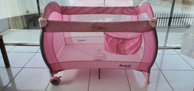 Vende-se berço portátil desmontável burigotto Rosa