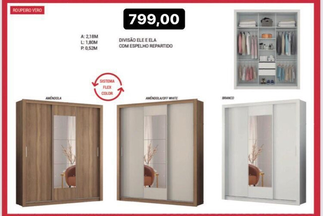 Guarda roupa grande (ENTREGO E MONTO)