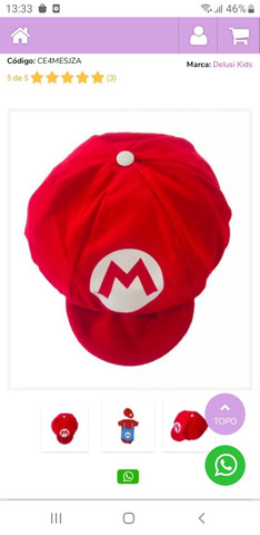Boina mario Bros