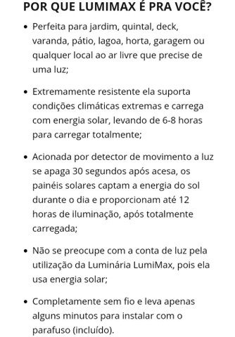 LAMPADA SOLAR LUMIMAX - Foto 6