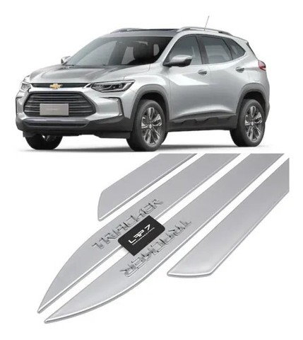 Frisos Chevrolet Tracker 2020 2021 - Prata Switchblade - Relevo Cromado