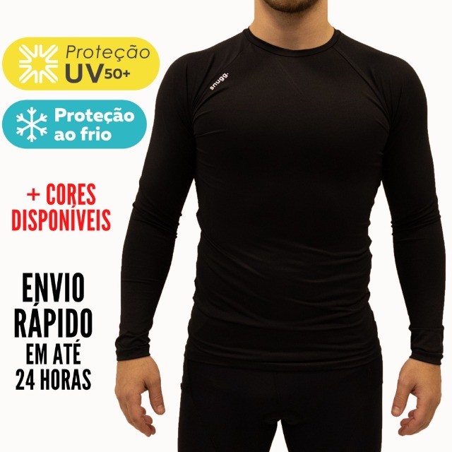 Camiseta Térmica Manga Longa Proteção Solar UV50+Dry da Snugg QR Code - Foto 4