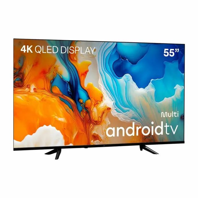 Tv 55" polegadas Qled 4k Smart Android Google Tv 11 (Nova, caixa lacrada!)