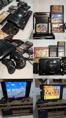 Video Game Retrô 167 Jogos Mega Drive Sega 16 Bits 2 Controles