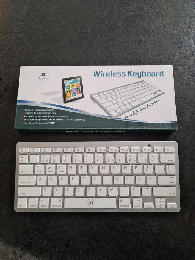 Teclado sem fio Bluetooth - wireless keyboard