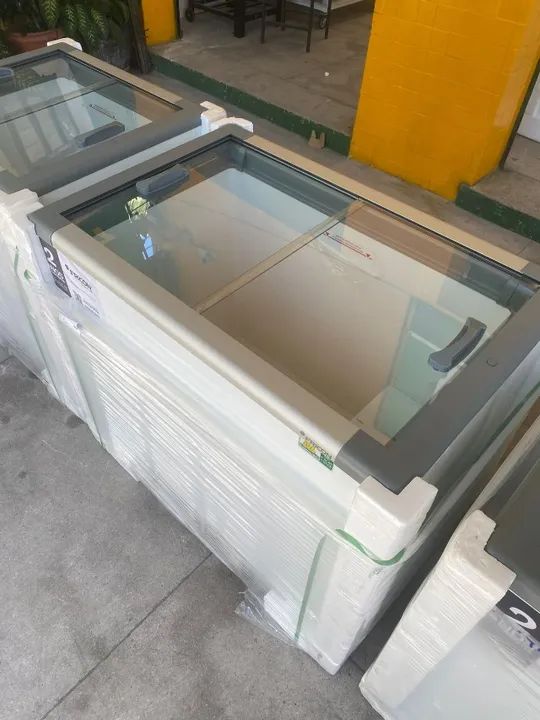 Freezer horizontal porta de vidro dupla ação - 2 anos de garantia - marca fricon  - Foto 5