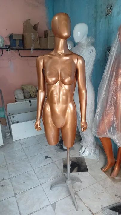 Manequins de busto com suporte bustos para loja de roupas - Foto 2