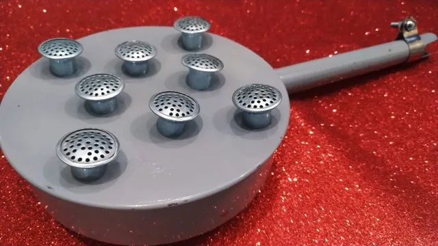 Queimador De Fogão Ind 8 Caulins Cano Curto Bravaxx 120741