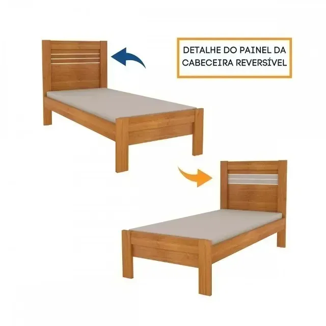 Cama c/estrado de solteiro Plus Pro 88x188 - Frete Gratuito