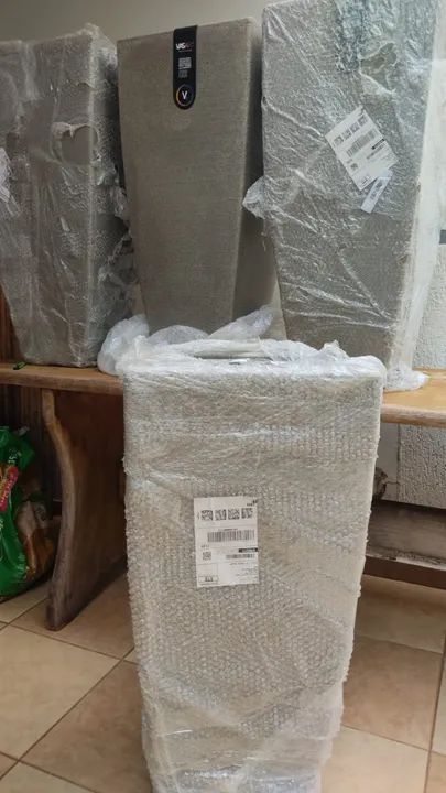 Vaso Vasart Malta Vaso de Flores Trapezio, Granito Pedra, 40x90cm - Foto 5