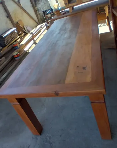 Mesa Mineira Rustica 2,00 x 1 metro madeira de lei mista