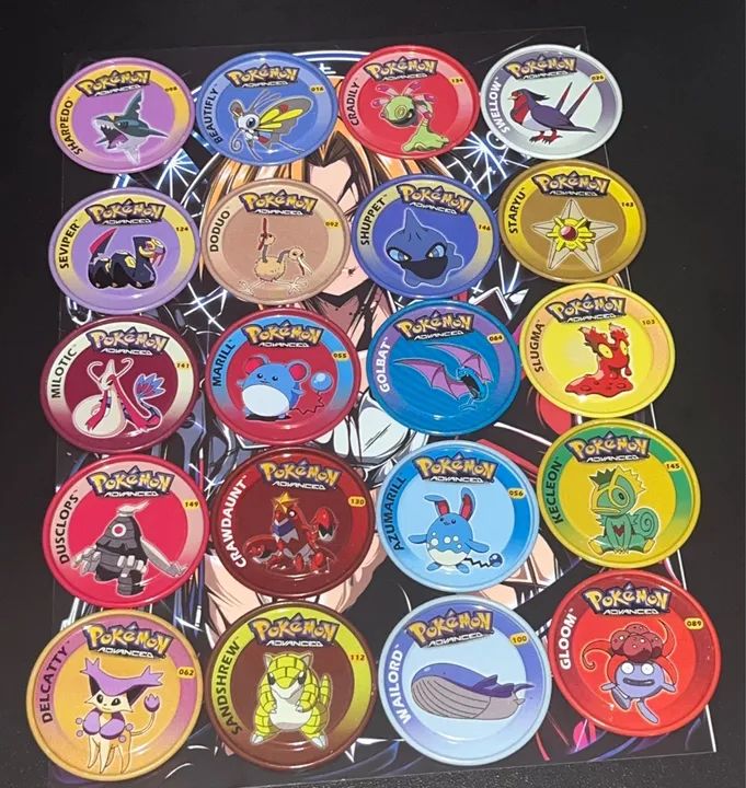 20 Tazos Pokémon Advanced | Pokémon panini 