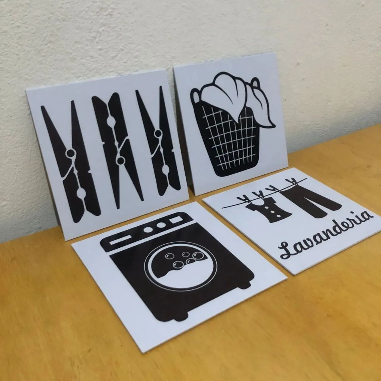 Kit quadros lavanderia 