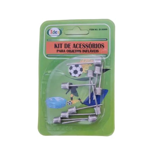KIT BICOS DE BOLA PARA BOMBA 10 PEÇAS ACESSORIOS INFANTIS IDEA ID3698B