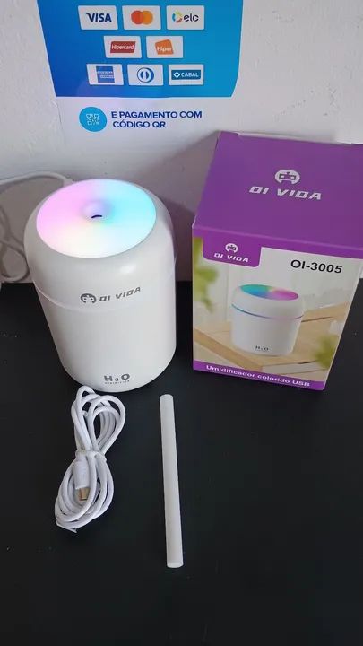 Umidificador de Ar USB com led RGB-OFERTA IMBATÍVEL 