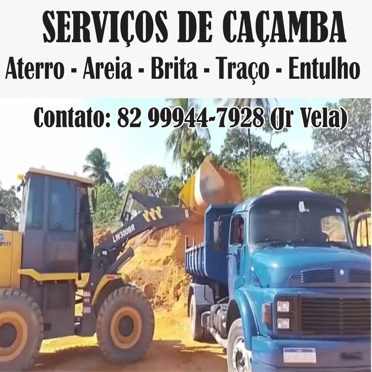 Serviços de cacamba