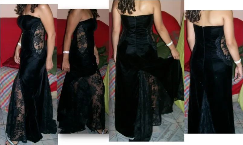 Vestido preto de festa