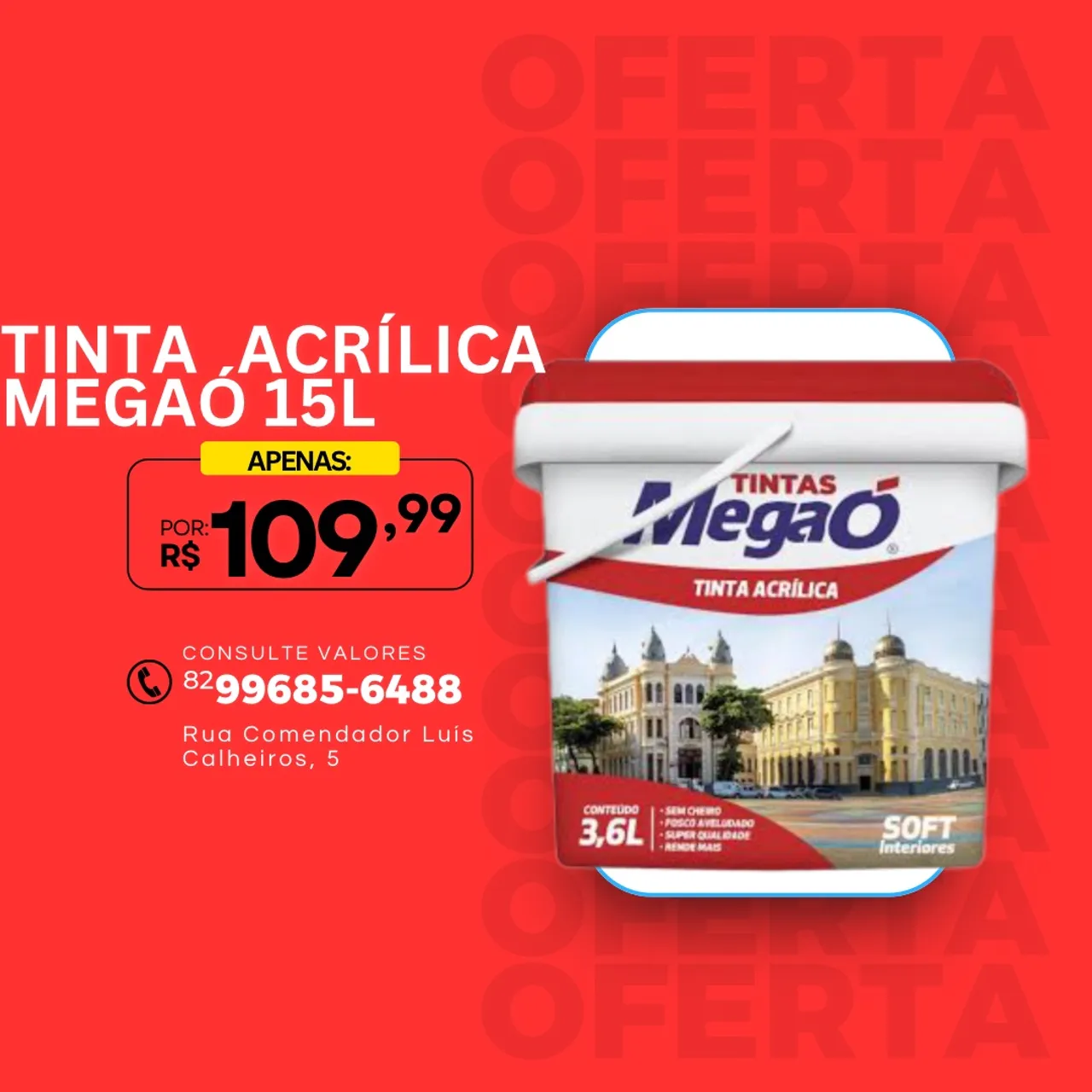 Tinta acrílica MEGAÓ 15L